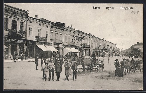 Stryj rynek pferdekutschen - stryj,, rynek,