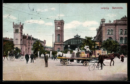 Leipzig pferdekutschen vor - leipzig,,