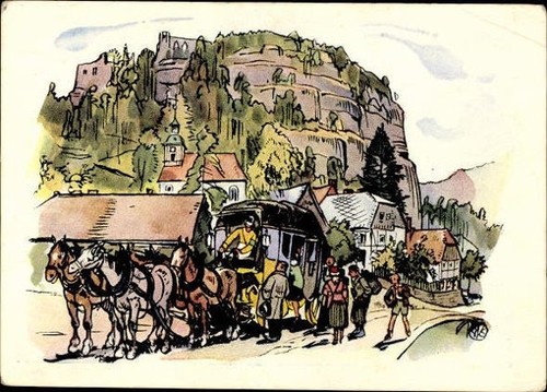 Alte kutschen - alte, ak