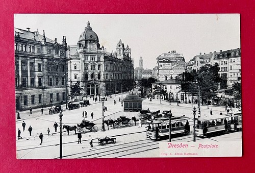 Dresden 1906 postplatz - ak,