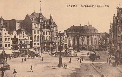 Bonn marktplatz mit kutschen - mit,