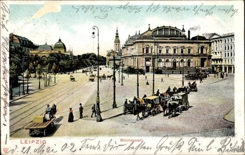 Leipzig blücherplatz - ak,