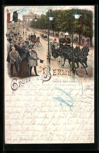 Lithographie berlin unter den - berlin,,