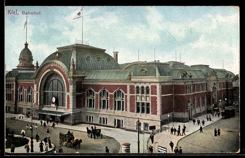 Kiel ansichtskarte bahnhof - kiel,, ansichtskarte,
