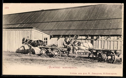 Zwei russische pferdekutschen - russische,
