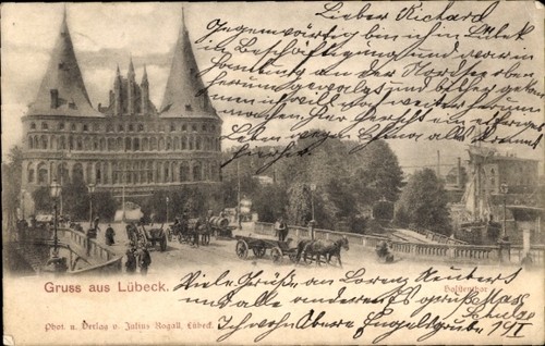 Hansestadt lübeck - ak,
