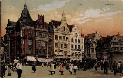 Kiel marktplatz - ak,