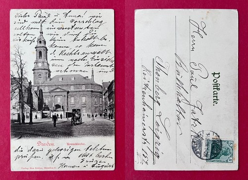 Dresden 1903 kreuzkirche - ak,