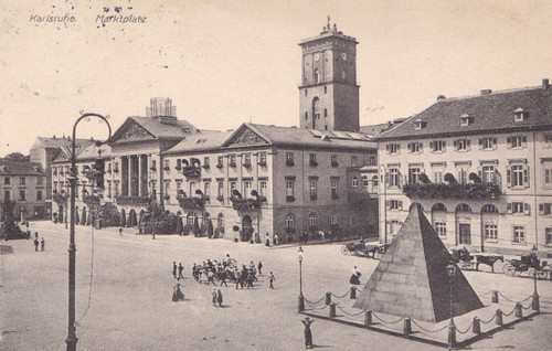 Karlsruhe marktplatz mit - karlsruhe,marktplatz,