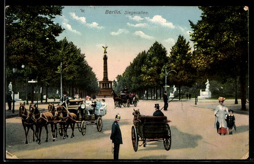Berlin tiergarten partie - ak, berlin-tiergarten,
