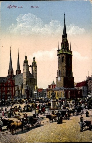 Halle der saale - ak,